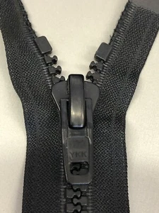 CREMALLERA ABIERTA YKK NEGRO TODO PLÁSTICO DESLIZANTE SIN ÓXIDO NO10 PESO TODAS LAS TALLAS REINO UNIDO - Imagen 1 de 11
