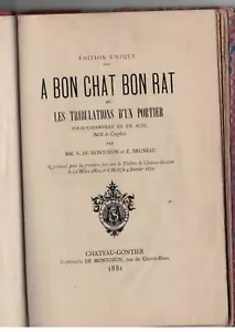 Château-Gontier. Edition unique. Vaudeville A Bon Chat Bon Rat Montozon 1881. - Picture 1 of 2