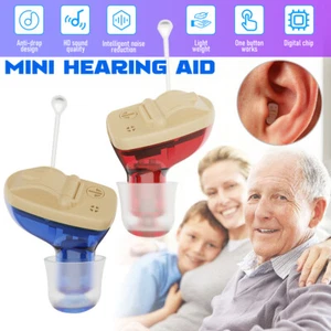 Digital Hearing Aids Noise Cancelling w/ Battery Severe Loss Sound Amplifier ITE - Picture 1 of 14