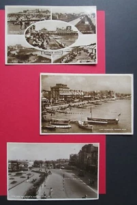 Old 1934 BOGNOR REGIS Sussex + RYDE, I.W. England Real Photo Postcards (3) - Picture 1 of 5