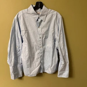 Camisa de mujer AMO con botones manga larga XS algodón Pima cuello azul - Imagen 1 de 13