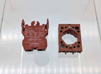 Portalámparas Siemens 3SB1300-2A con soporte de bombilla miniatura BA9S 250V 2,5W Foto 1 de 4