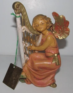 Fontanini Depose Italy Angel w/ Harp Figurine 361  Spider Mark Christmas  (WSC2) - Picture 1 of 3