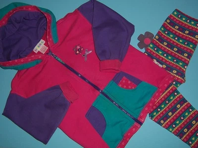 Gymboree VTG girls "SCHOOL DAYS" MEDIUM...2 PC SET...RAINBOW TAG...FALL 1995 - Image 1 of 3