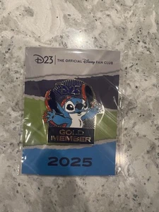 NUEVO - D23 Gold Member 2025 - Pin de puntada - Prendedor exclusivo de Disney Fan Club - Imagen 1 de 1