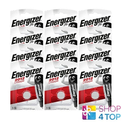 12 ENERGIZER CR2012 LITHIUM BATTERY 3V COIN CELL BUTTON 1B LDL2012 EXP 2033 NEW - Image 1 of 2