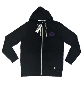 Marine Layer Sweater Mens Size L Black Full Zip Hoodie Sweatshirt Company Logo - Picture 1 of 10