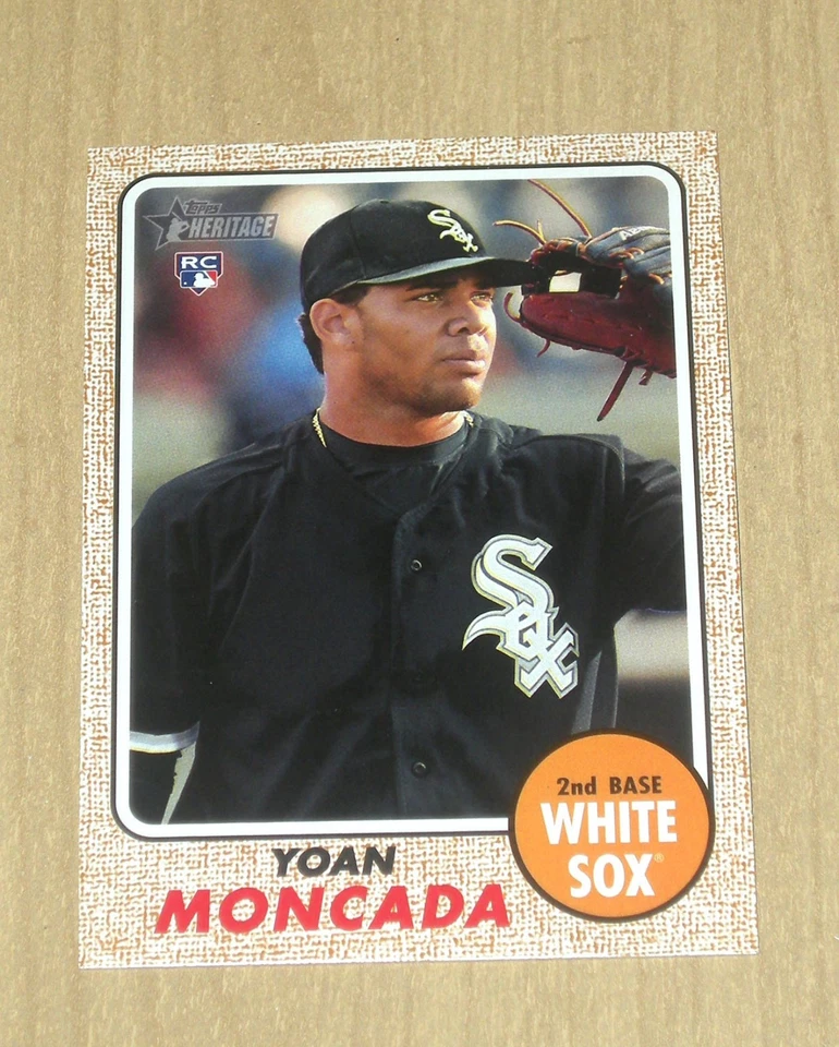 2017 Topps Heritage Action image rookie variation Yoan Moncada #117 - Image 1 of 1