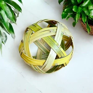 Handwoven Bamboo Ornament Ball | Natural Eco-Friendly Decorative Sphere - Picture 1 of 3