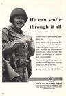1943 Bell Telephone: He Can Smile Through It All Vintage Print Ad