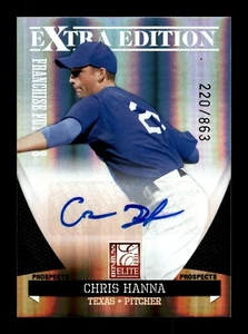 2011 Donruss Elite Extra Edition Auto  #/863 Chris Hanna #178 Texas Rangers - Picture 1 of 2