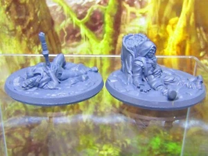 Dead Adventurers Travellers Townsfolk coppia figure in miniatura modello stampato in 3D - Foto 1 di 7