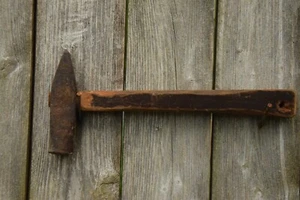 HAND TOOL BLACKSMITH BLOCKING HAMMER CROSS PIEN 8" WOODEN HANDLE HOT IRON METAL - Picture 1 of 22