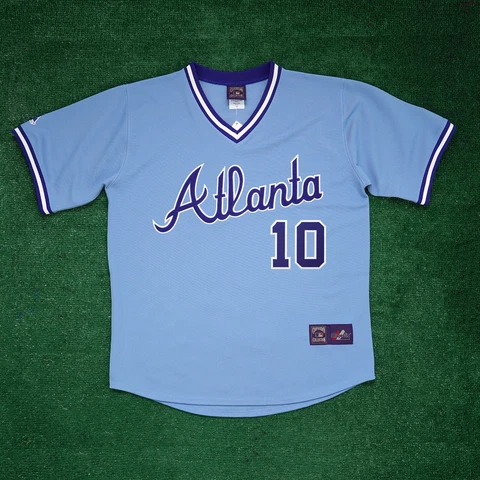 Chipper Jones 1982 Atlanta Braves Cooperstown Throwback Light Blue Men's Jersey Cover
