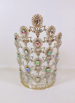 MCS PAGEANTS 水钻水晶头饰皇冠美女 Diva Queen Princess ICICLE — 第 1/4 张图片