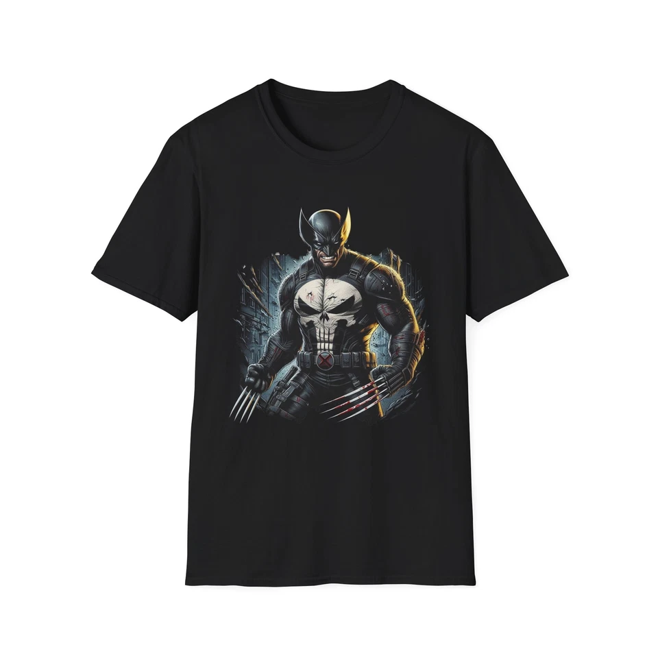 Camiseta Wolverine X Punisher Mashup - Camiseta Marvel Antihéroe Crossover - Imagen 1 de 1