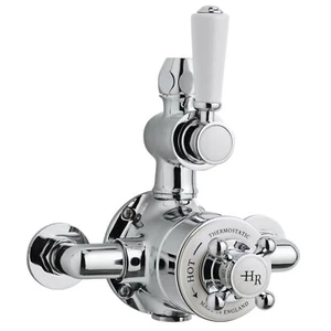 Hudson Reed Topaz Twin Exposed Shower Valve Dual Handle - Chrome - Picture 1 of 5