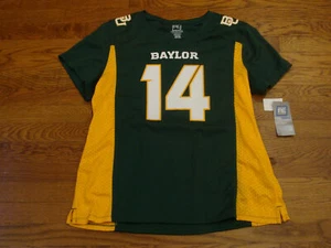 Baylor Bears Womens New #14 Green Short Sleeve Sport Top Shirt Size XL - Picture 1 of 5