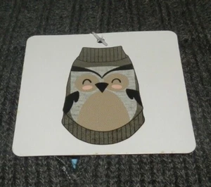 New Size Large Blue Brown Sweater Owl Vibrant Life 20" Back Length - Picture 1 of 3