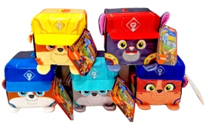 Rubble and Crew Plush PAW PATROL Characters 4" Square/Cube Set of 5 Toys New Set - Picture 1 of 16