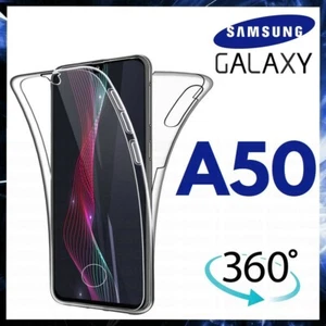 COQUE INTEGRALE Pour SAMSUNG GALAXY A50 PROTECTION SILICONE GEL ETUI HOUSSE 360 - Zdjęcie 1 z 10