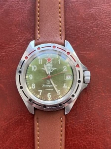 Vostok Komandirskie mechanical vintage Soviet Era mens watch USSR - Picture 1 of 11