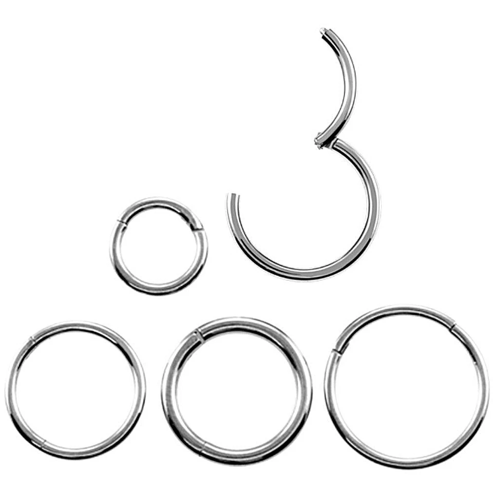 CLICKER SEPTUM PIERCING UNIVERSAL RING SCHARNIER OHR SEGMENT TRAGUS KLICKER NASE - Bild 1 von 1