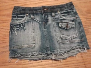 Zana Di Mini Skirt Size 5 Denim Cotton Spandex with Pockets - Picture 1 of 4