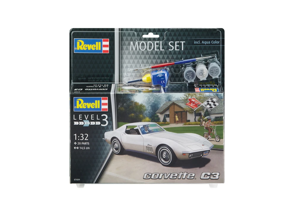 Corvette C3 Set 1:32 Plastic Model Kit 67684 REVELL - Immagine 1 di 1