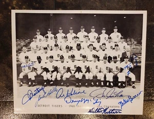 Detroit Tigers Team Signed 1968 AL Champions photo - 9 sigs - Kaline Freehan + 7 - Picture 1 of 9