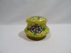 ANCIENNE BONBONNIERE EN PORCELAINE DECOR FLEURS CERISIER PEINTE MAIN CANDY BOX - Imagen 1 de 9