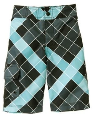 GYMBOREE WHITE WATER EXPLORER PLAID SWIM TRUNKS 3 4 5 6 7 8 10 12 NWT - Image 1 of 2