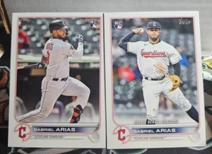 2022 Topps #US248 & #US321 Gabriel Arias, Guardians (RC) - Rookie & MLB Debut - Picture 1 of 1