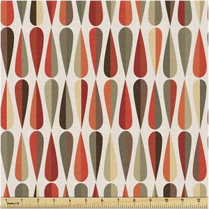 RetroSymmetry Fabric: Vibrant Sixties-Seventies Geometric R - Picture 1 of 7