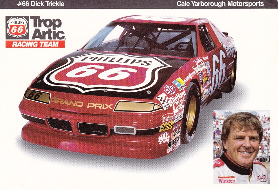 DICK TRICKLE - POSTAL PHILLIPS 66 CALE YARBOROUGH MOTORSPORTS PONTIAC 8 X 5,5 Foto 1 de 1