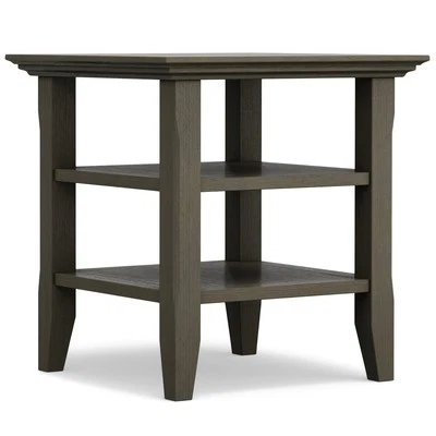 Simpli Home Acadian SOLID WOOD 19 inch Wide Square Transitional End Table - Image 1 of 4