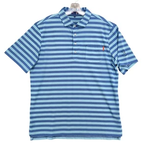 Stitch Golf 2001 Men Medium Large Polo Shirt Striped Short Sleeve Performance - Picture 1 of 7