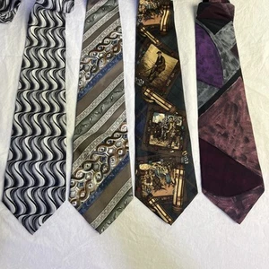 Lot of 2 Neck Ties Pierre Cardin 65" Long 100% Silk & Ketch Polyester 58" Long - Picture 1 of 14