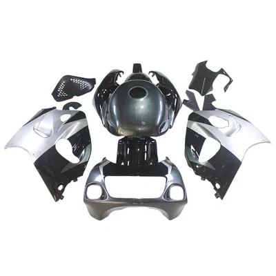 Kit de carenado ABS para Suzuki GSXR600 GSXR750 1996 97 98 1999 kit de carrocería negro plateado Foto 1 de 4