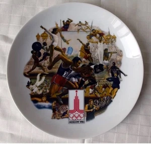 SUMMER OLYMPIC GAMES MOSCOW 1980 DECORATIVE PLATE - Imagen 1 de 7