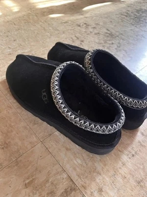 UGG Tasman Black Suede Slipper For Women - Image 1 of 4