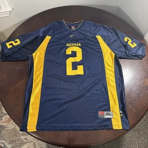 Rara maglia calcio vintage Nike Michigan Wolverines uomo #2 cucita taglia XL - Foto 1 di 16