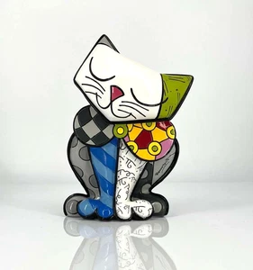 Romero Britto Happy Cat 3909/4000 • Limited Edition Figurine • Signed Pop Art - Picture 1 of 15