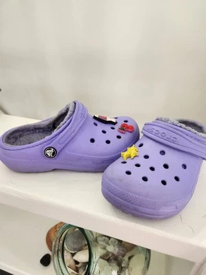 Zueco Crocs Niños Clásico Forrado Orquídea \ EE. UU. C 12 UE 29-30 Foto 1 de 4