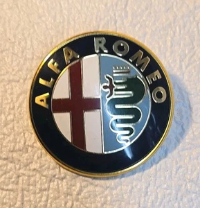 Vintage ALFA ROMEO Spider GTV6 Milano Enameled Gold Tone Emblem 3" (☆EXCELLENT☆) - Picture 1 of 16