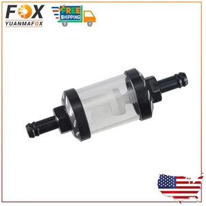 Filtro de combustible negro universal 8 mm 5/16" reutilizable en línea para motocicleta lavable a gas - Imagen 1 de 5