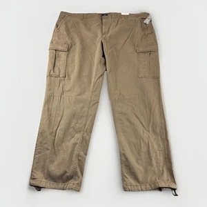 George Cargo Pants Mens 46x31 Beige Relaxed Fit Adjustable Hem Khakis Outdoors - Picture 1 of 9