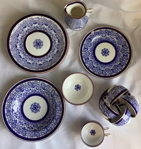 Antique Royal Worcester 9624 Blue And White Royal Lily Dinnerware Set - Picture 1 of 17