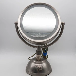 Conair Make-up Vanity Mirror Lighted Magnified 1x/8x Two-Sided Plug In BE67SN - Picture 1 of 11