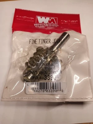 Parte de broca de enrutador de lado blanco #3390 junta de dedo fina vástago de 1/2" 5/16" profundidad de dedo Foto 1 de 4